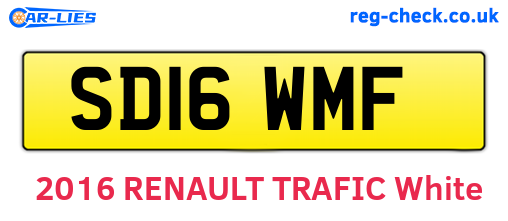 SD16WMF are the vehicle registration plates.