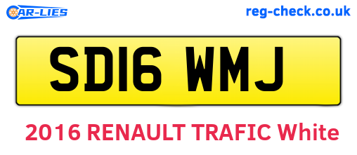 SD16WMJ are the vehicle registration plates.
