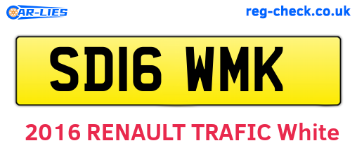 SD16WMK are the vehicle registration plates.
