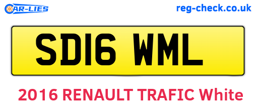SD16WML are the vehicle registration plates.