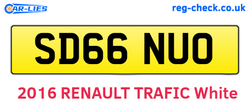 SD66NUO are the vehicle registration plates.