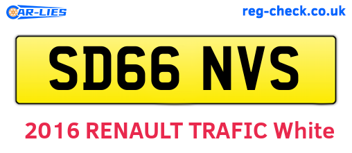 SD66NVS are the vehicle registration plates.