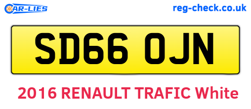 SD66OJN are the vehicle registration plates.