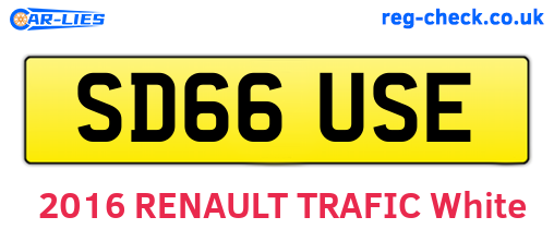 SD66USE are the vehicle registration plates.