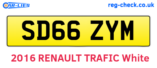 SD66ZYM are the vehicle registration plates.
