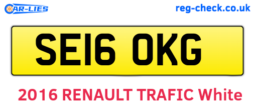 SE16OKG are the vehicle registration plates.