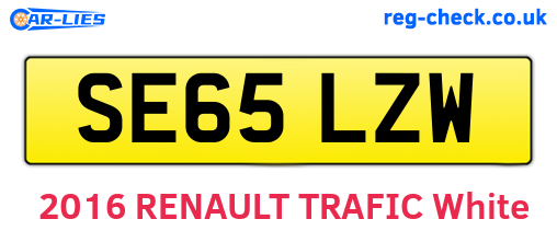 SE65LZW are the vehicle registration plates.
