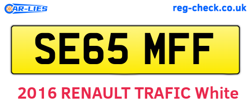 SE65MFF are the vehicle registration plates.
