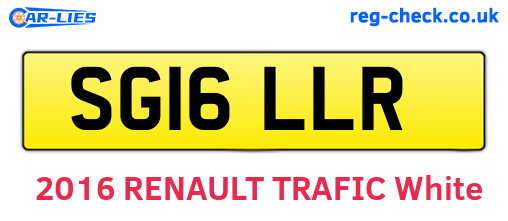 SG16LLR are the vehicle registration plates.