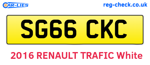 SG66CKC are the vehicle registration plates.
