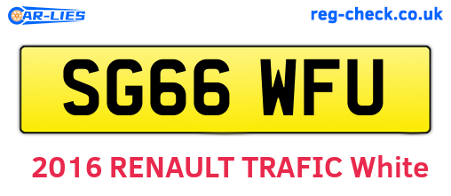 SG66WFU are the vehicle registration plates.