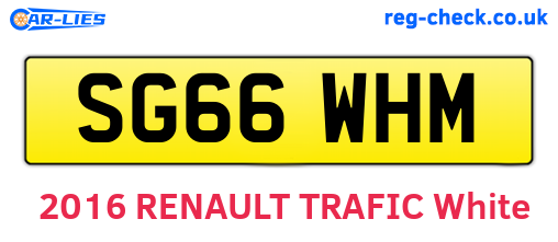 SG66WHM are the vehicle registration plates.