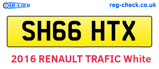 SH66HTX are the vehicle registration plates.