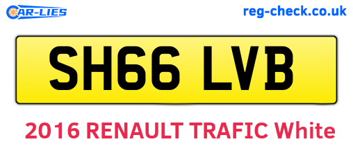 SH66LVB are the vehicle registration plates.