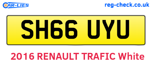 SH66UYU are the vehicle registration plates.