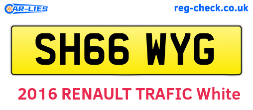 SH66WYG are the vehicle registration plates.