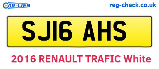 SJ16AHS are the vehicle registration plates.