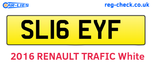 SL16EYF are the vehicle registration plates.