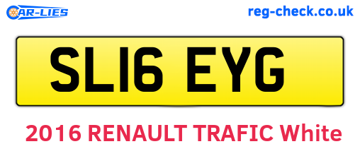 SL16EYG are the vehicle registration plates.