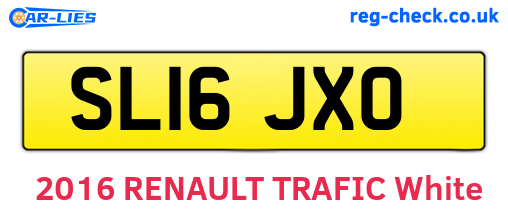 SL16JXO are the vehicle registration plates.