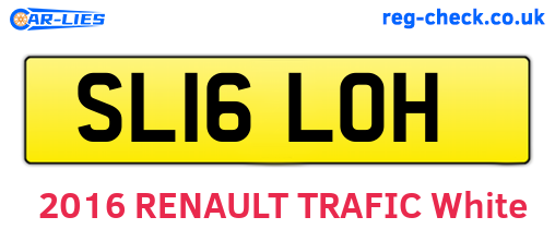 SL16LOH are the vehicle registration plates.