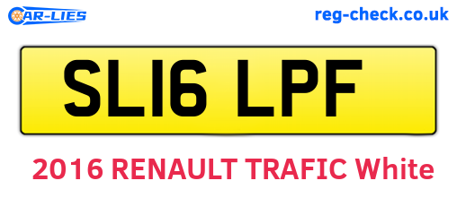SL16LPF are the vehicle registration plates.