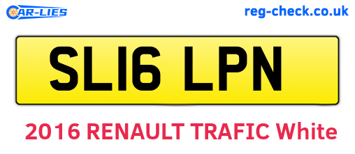 SL16LPN are the vehicle registration plates.
