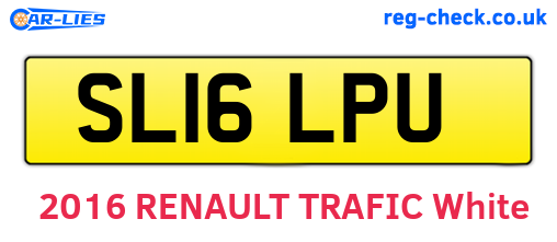 SL16LPU are the vehicle registration plates.