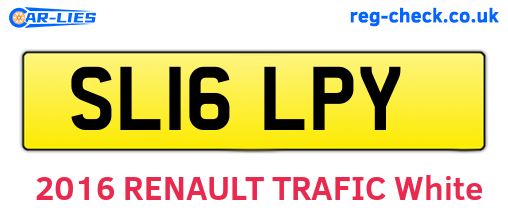 SL16LPY are the vehicle registration plates.