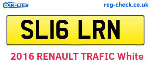 SL16LRN are the vehicle registration plates.