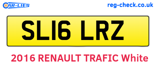 SL16LRZ are the vehicle registration plates.