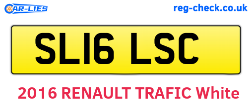 SL16LSC are the vehicle registration plates.
