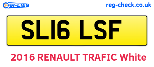 SL16LSF are the vehicle registration plates.