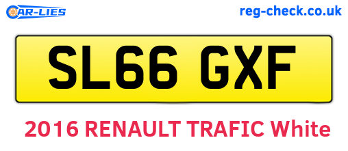 SL66GXF are the vehicle registration plates.