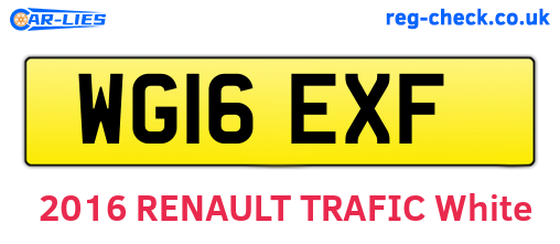 WG16EXF are the vehicle registration plates.