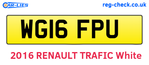 WG16FPU are the vehicle registration plates.