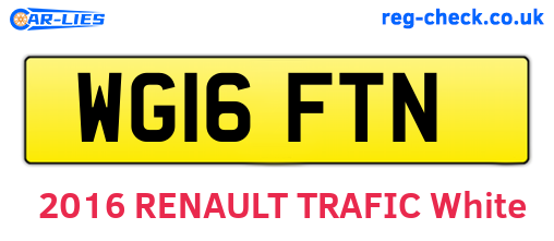WG16FTN are the vehicle registration plates.
