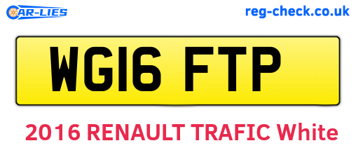 WG16FTP are the vehicle registration plates.