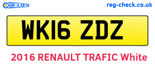 WK16ZDZ are the vehicle registration plates.