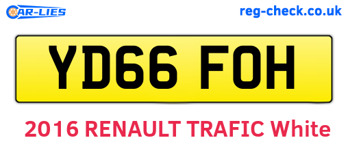 YD66FOH are the vehicle registration plates.