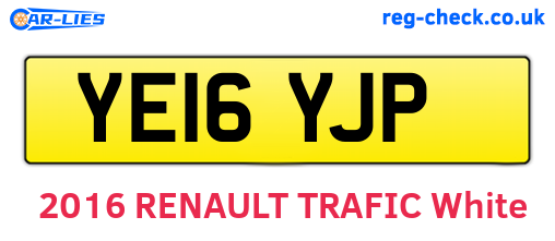 YE16YJP are the vehicle registration plates.