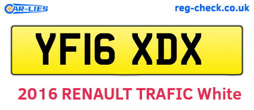 YF16XDX are the vehicle registration plates.