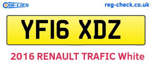 YF16XDZ are the vehicle registration plates.
