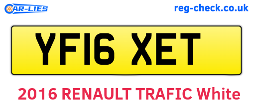 YF16XET are the vehicle registration plates.