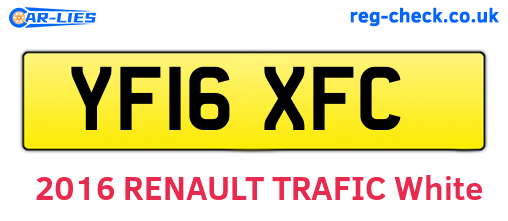 YF16XFC are the vehicle registration plates.