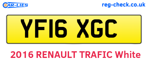 YF16XGC are the vehicle registration plates.