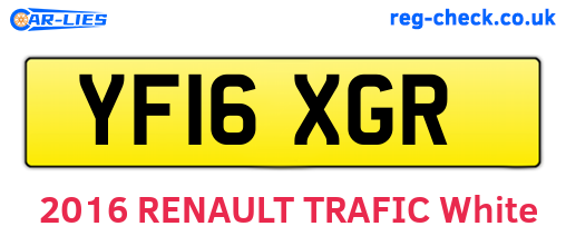 YF16XGR are the vehicle registration plates.