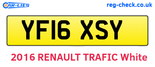 YF16XSY are the vehicle registration plates.