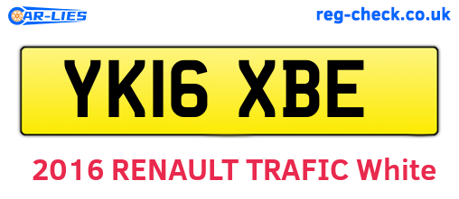YK16XBE are the vehicle registration plates.