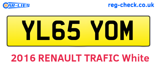 YL65YOM are the vehicle registration plates.